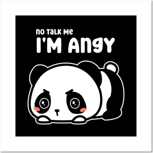 Kawaii panda i'm angy Posters and Art